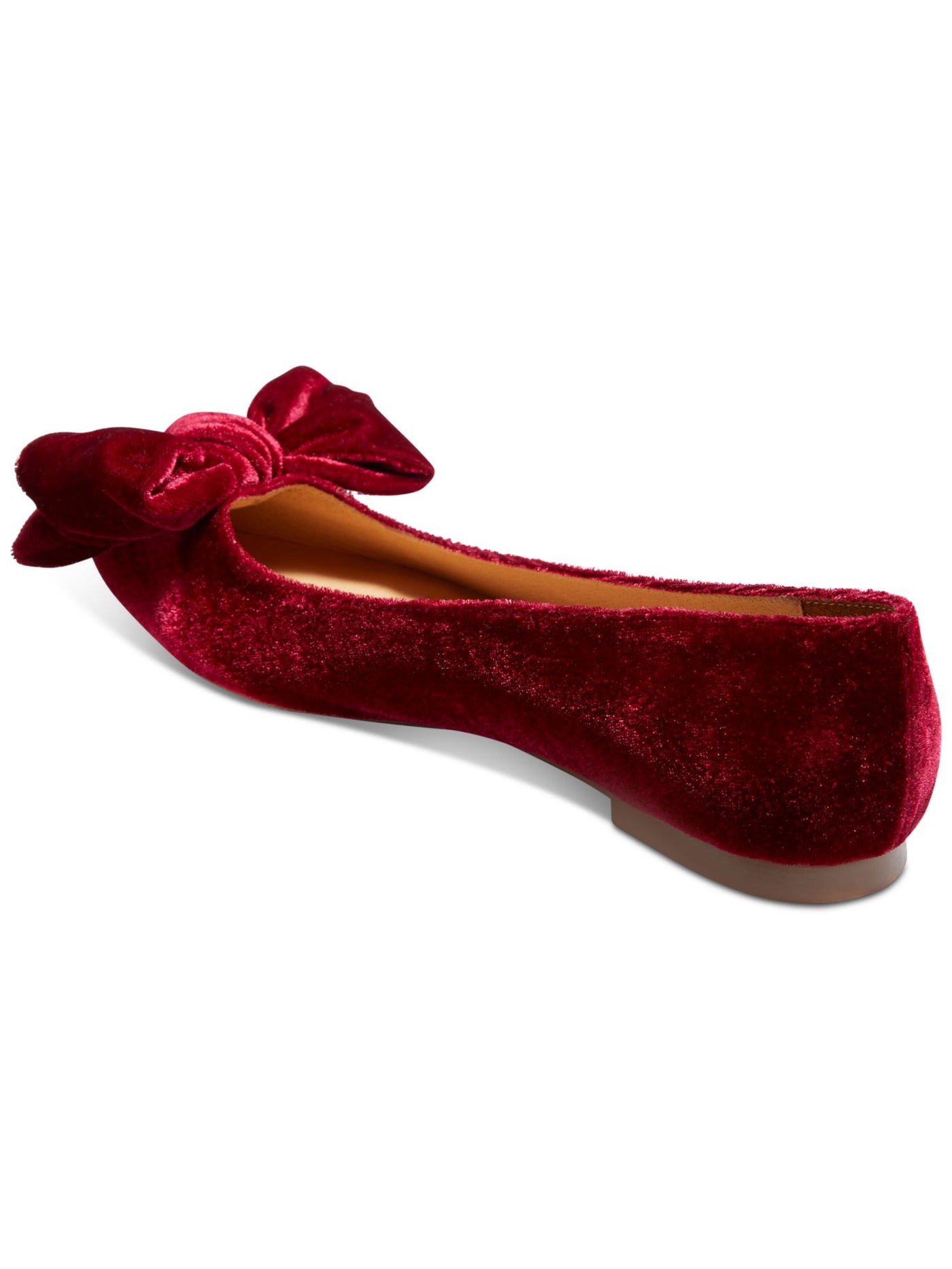 JACK ROGERS Womens Burgundy Bow Accent Padded Heidi Pointed Toe Slip On Flats Shoes 9 M