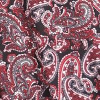 MICHAEL MICHAEL KORS Womens Maroon Paisley Long Sleeve Surplice Neckline Wear To Work Faux Wrap Top