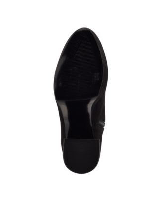 GUESS Womens Black 1" Platform Stretch Padded Cristy Almond Toe Block Heel Zip-Up Dress Heeled Boots M