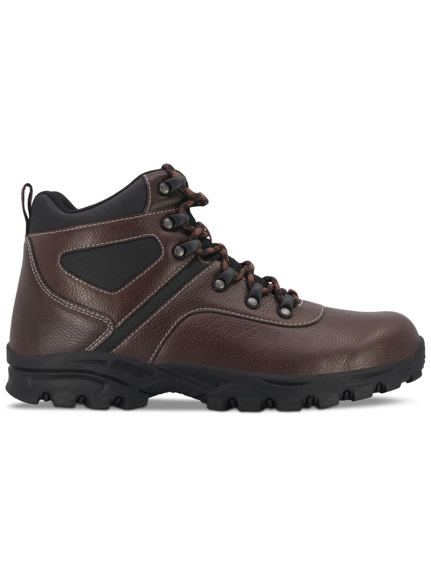 WEATHERPROOF VINTAGE Mens Brown Pull Tab 1 Platform Lug Sole Padded Jasper Round Toe Block Heel Lace-Up Hiking Boots 9 M
