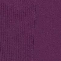 DKNY Womens Purple Ribbed Unlined Tie Belt Pullover Long Sleeve V Neck Knee Length Wear To Work Sweater Dress