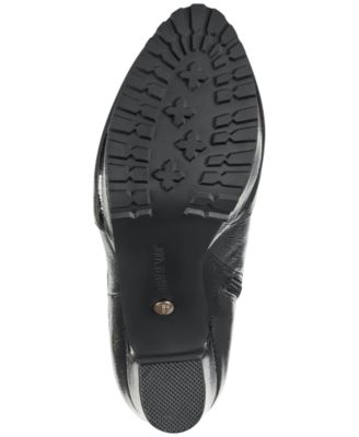 THALIA SODI Womens Black 1" Platform Comfort Cayden Almond Toe Zip-Up Dress Heeled Boots M