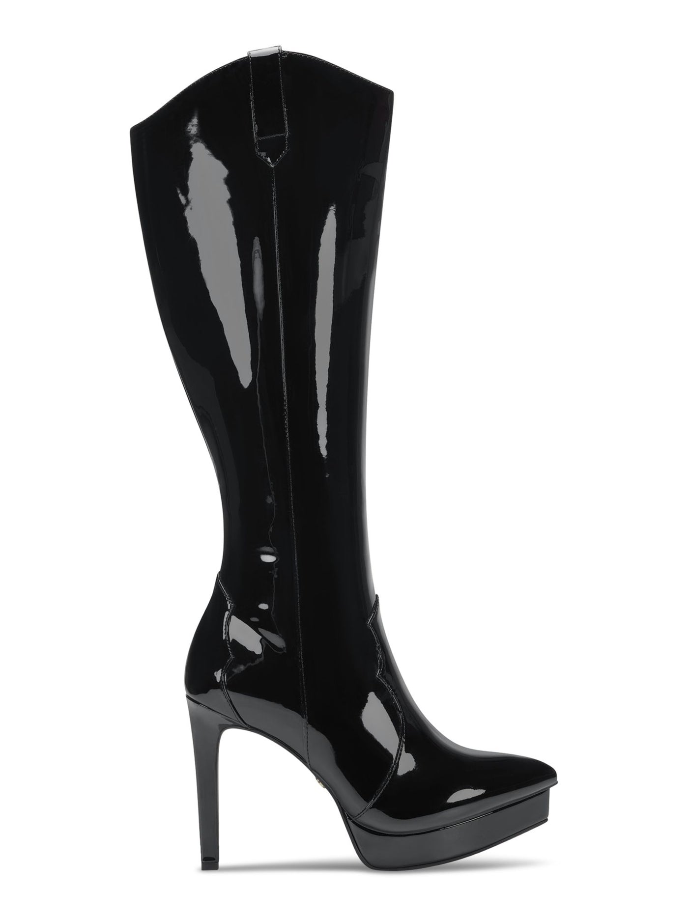 THALIA SODI Womens Black 3/4 Platform Comfort Trixi Pointy Toe Stiletto Zip-Up Dress Boots 6 M