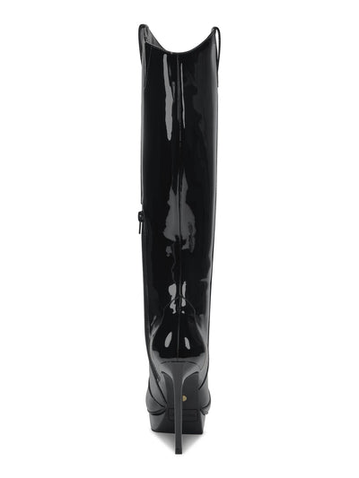 THALIA SODI Womens Black 3/4" Platform Comfort Trixi Pointy Toe Stiletto Zip-Up Dress Boots 5 M