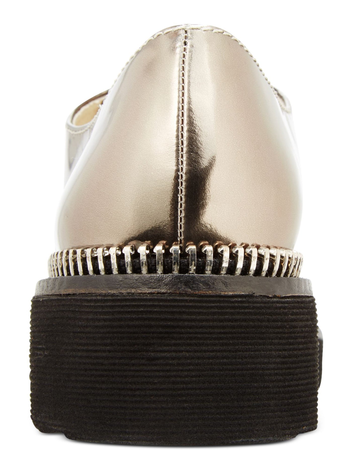 MICHAEL KORS Womens Black Zipper Embellishment Cushioned Vivia Round Toe Lace-Up Leather Oxford Shoes 9.5