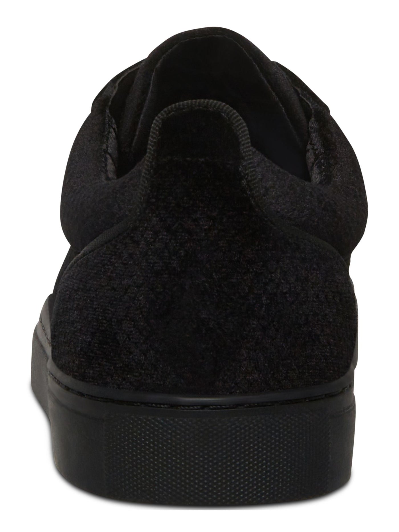 STEVE MADDEN Mens Black Snake Embossed Back Tab Yali Round Toe Lace-Up Velvet Sneakers Shoes 8
