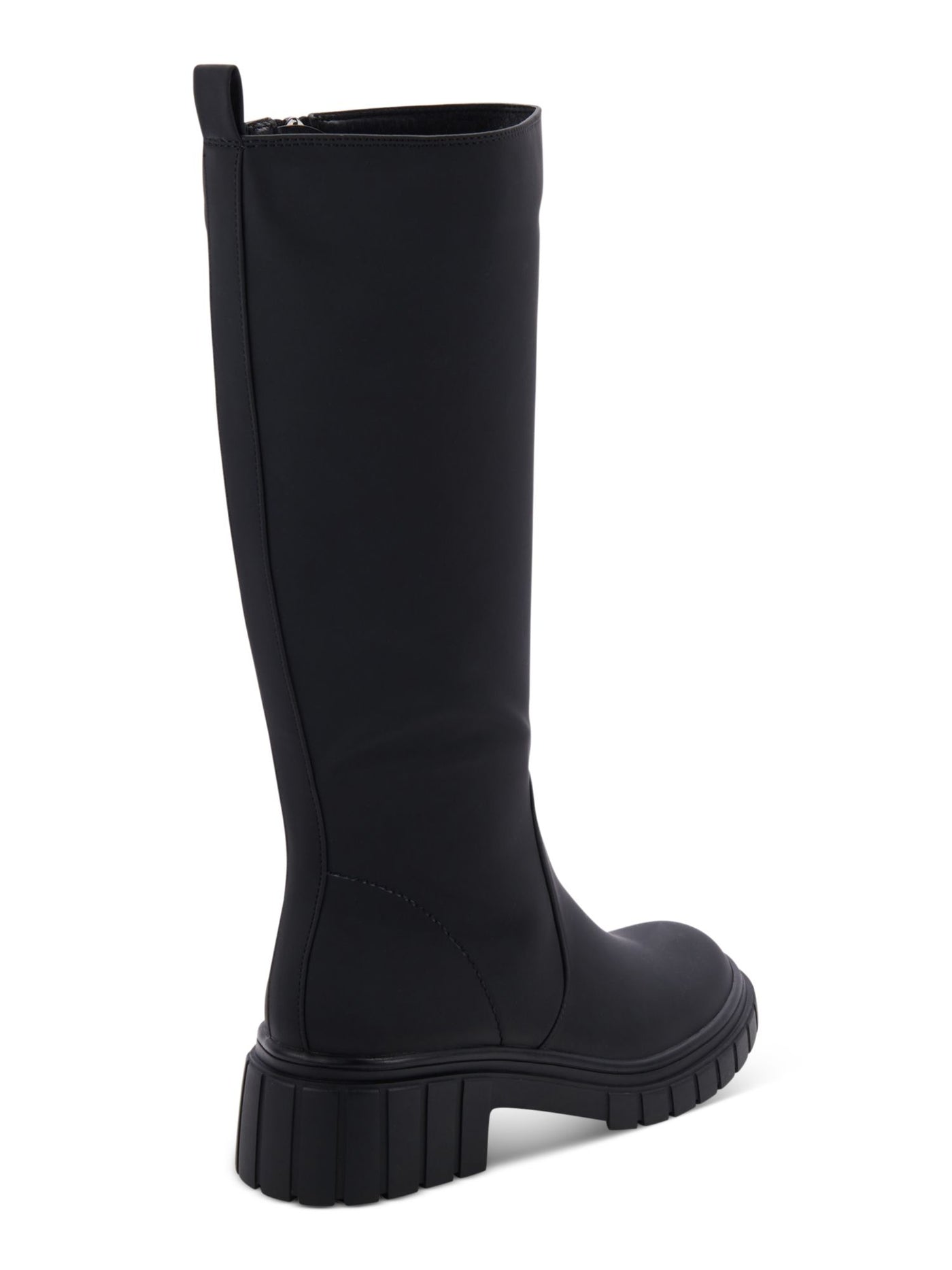 AQUA COLLEGE Womens Black Waterproof Slip Resistant Paz Round Toe Block Heel Zip-Up Riding Boot 8.5 M