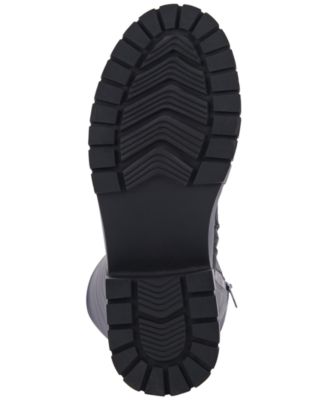 AQUA COLLEGE Womens Black Waterproof Slip Resistant Paz Round Toe Block Heel Zip-Up Riding Boot