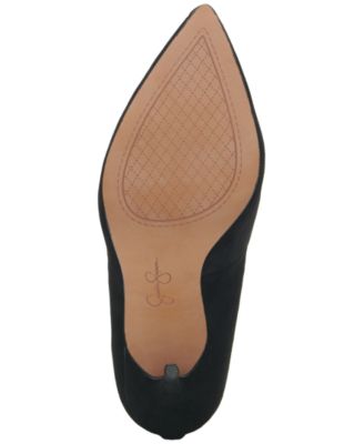 JESSICA SIMPSON Womens Black Mixed Media Caged Mesh Padded Wicasa Pointed Toe Stiletto Zip-Up Leather Dress Booties M