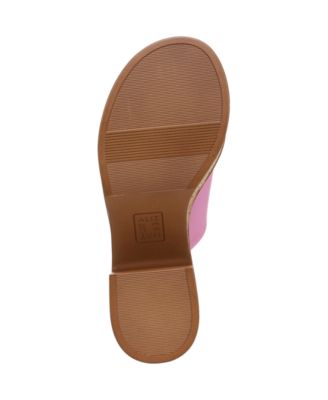 NATURALIZER Womens Pink 1" Platform Contour Padded Slip Resistant Cassie Round Toe Block Heel Slip On Slide Sandals Shoes M