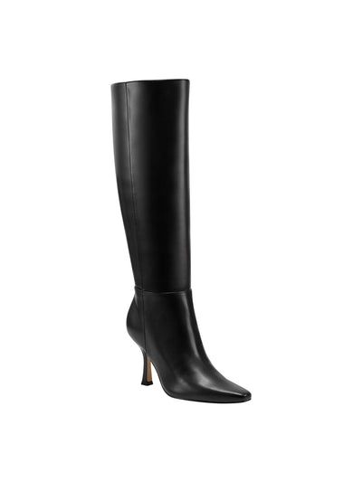 MARC FISHER Womens Black Comfort Vedant Square Toe Sculpted Heel Zip-Up Heeled Boots 5.5 M