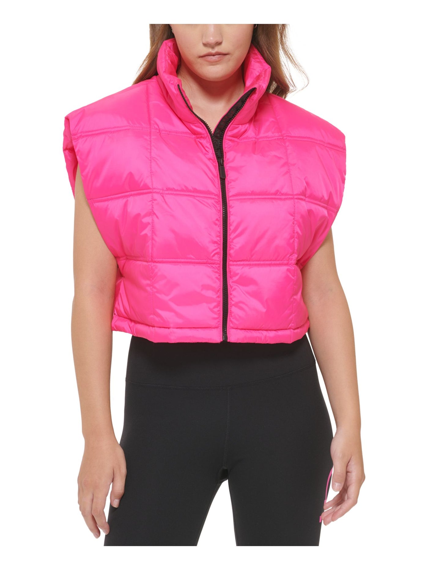 CALVIN KLEIN PERFORMANCE Womens Pink Zippered Vest Jacket L\G