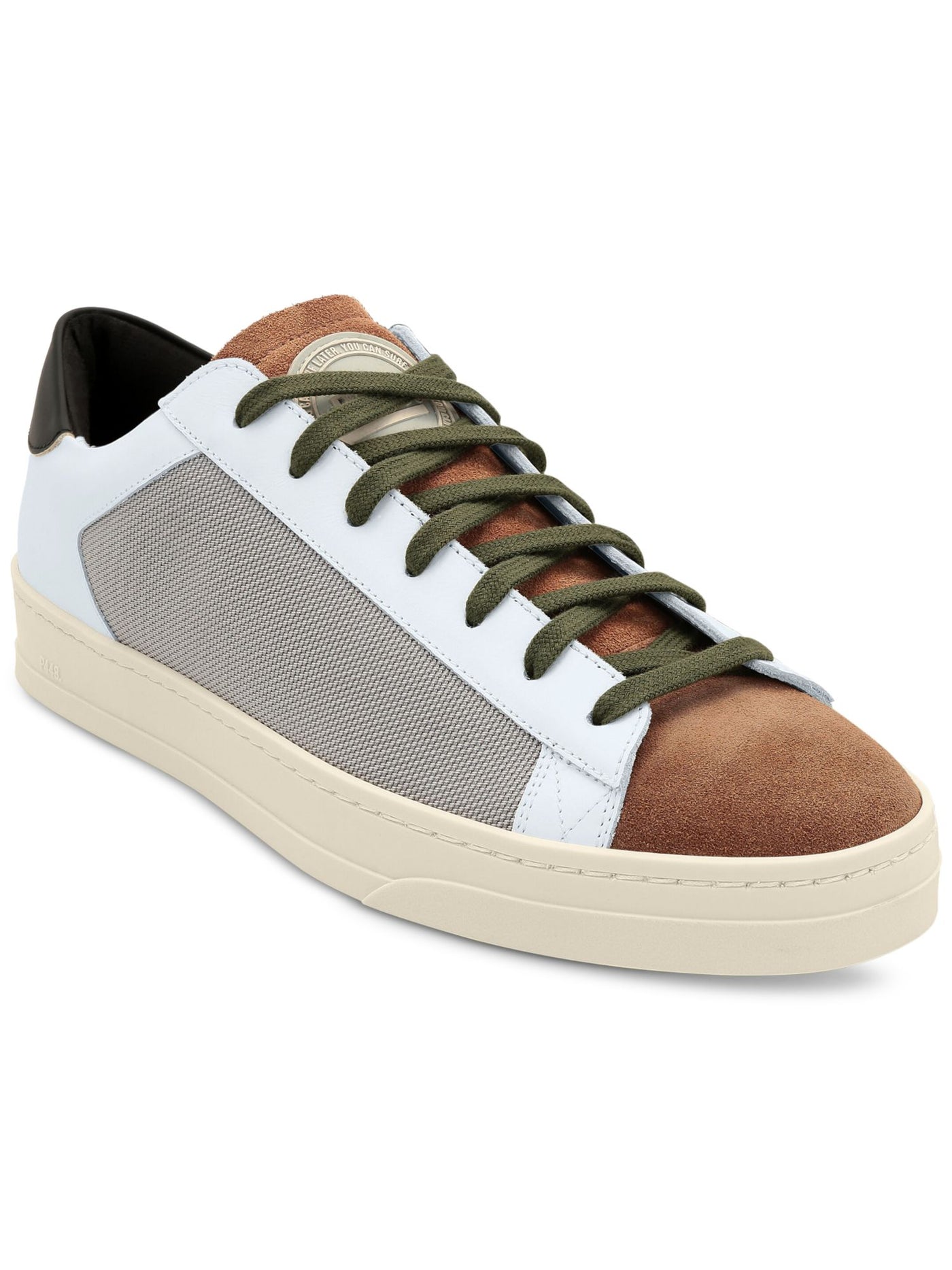P448 Mens White Color Block Jack Peaky Round Toe Platform Lace-Up Leather Sneakers Shoes 41