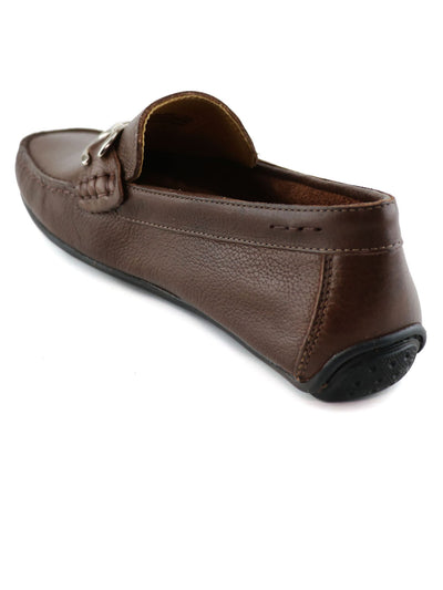 MARC JOSEPH NEW YORK Mens Brown Textured Metallic Accent Padded Fulton Street Square Toe Slip On Leather Flats Shoes 11