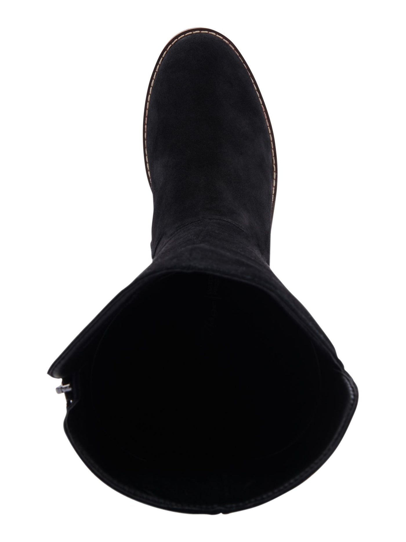 AQUA COLLEGE Womens Black Waterproof Slip Resistant Dash Round Toe Block Heel Zip-Up Riding Boot 7 M