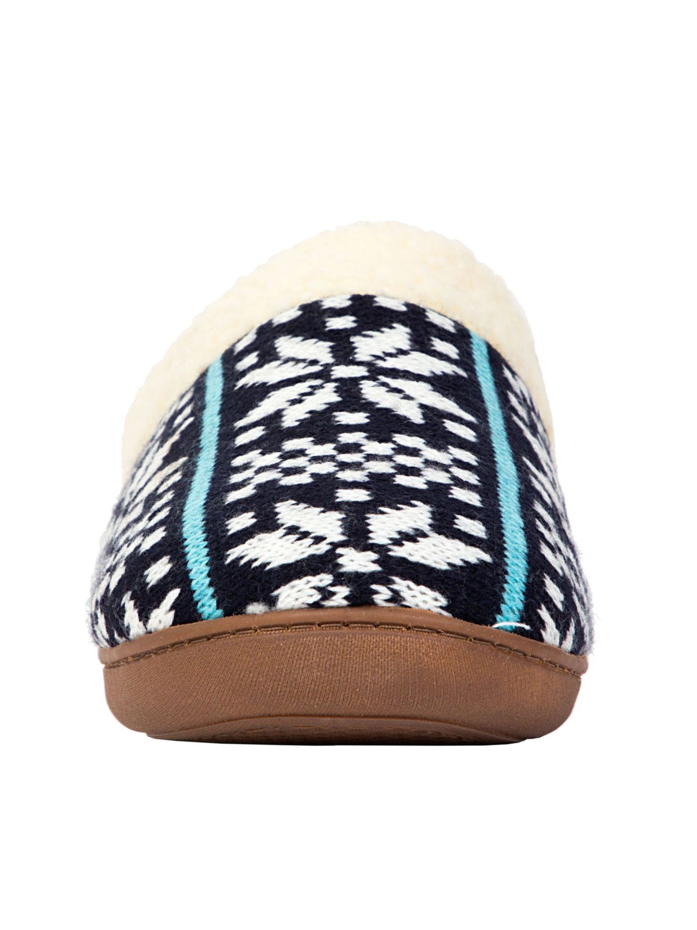 DEER STAGS Mens Navy Patterned Cushioned Slipperooz Round  display picture 2