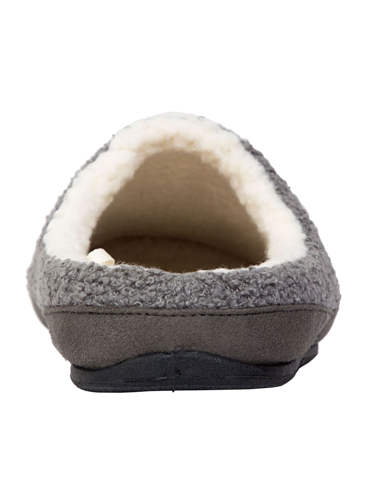 DEER STAGS Mens Gray Smiley Face Cushioned Slipperooz Round  display picture 3