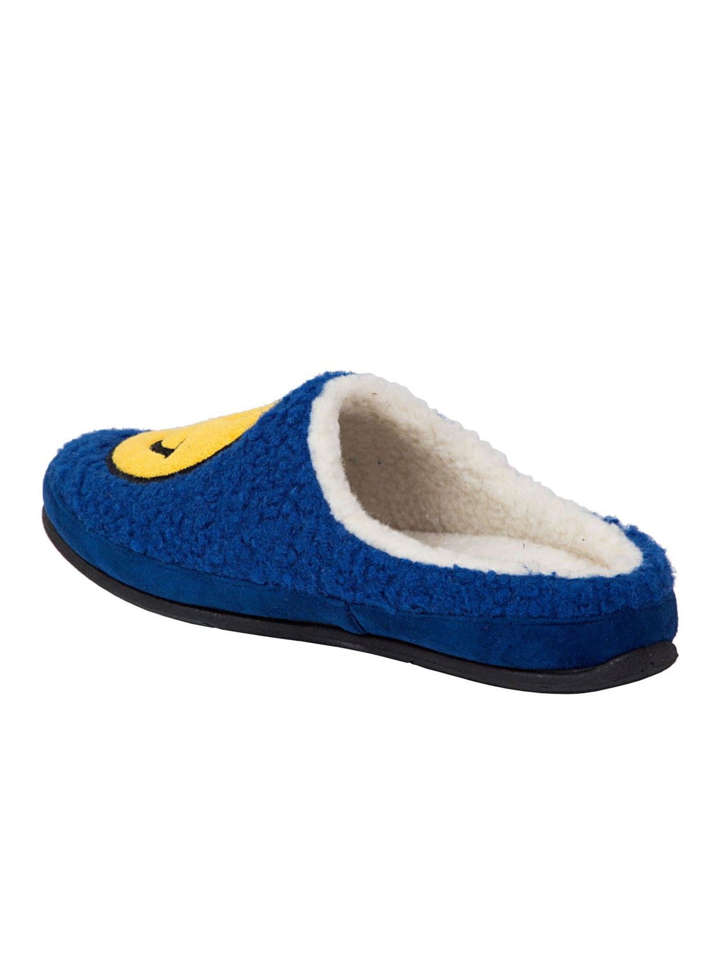 DEER STAGS Mens Blue Smiley Face Cushioned Round Toe Slip On Slippers Shoes 10 M Amazon.com | Deer Stags Mens Smiley Faux Fur Outdoor Slide  main image 3