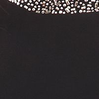 1. STATE Womens Black Jersey Embellished Slitted Zippered Lined Sleeveless Halter Mini Cocktail Sheath Dress