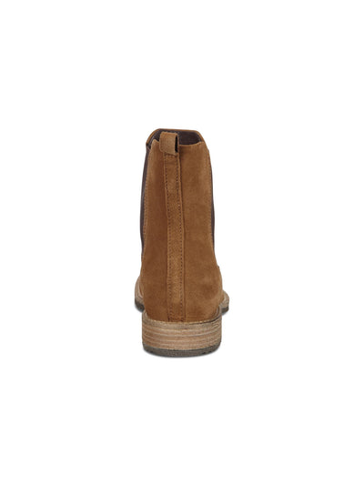 ECCO Womens Camel Brown Elastic Side Panels Pull-Tab Back Padded Sartorelle 25 Round Toe Block Heel Chelsea 9-9.5