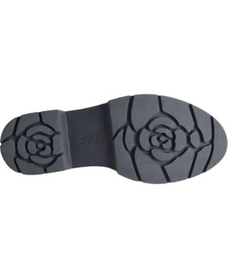BOC Womens Black Treaded Heel Pull-Tab Lightweight Lace Up Quilted Lug Sole Malika Round Toe Zip-Up Moto M