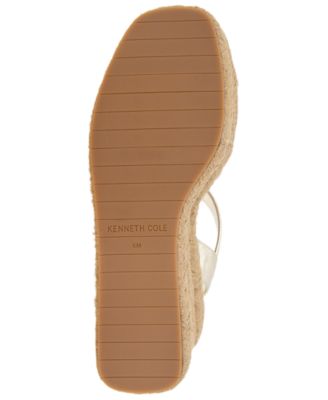 KENNETH COLE NEW YORK Womens Gold 2 Wedge Adjustable Ankle Strap Strappy Padded Shelby Open Toe Wedge Buckle Espadrille Shoes