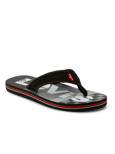 LEVI'S Mens Black Etna Open Toe Slip On Flip Flop Sandal 11 M