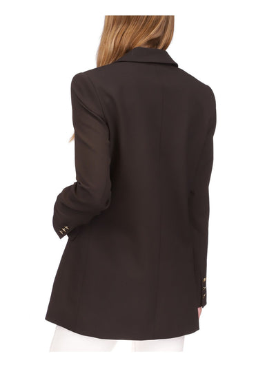 MICHAEL MICHAEL KORS Womens Black Pocketed Lined Notch Lapels Two-button Closure Wear To Work Blazer Jacket 16