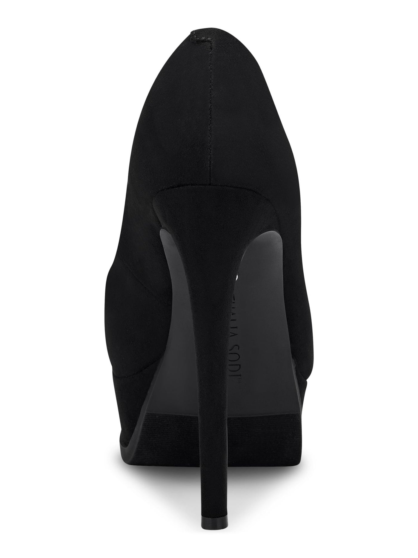 THALIA SODI Womens Black 1-1/2" Platform Padded Stasia Almond Toe Stiletto Slip On Dress Pumps Shoes 9.5 M