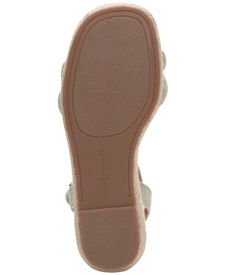 LUCKY BRAND Womens Beige Ankle Strap Padded Nasli Round Toe Wedge Buckle Espadrille Shoes M