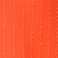 MICHAEL MICHAEL KORS Womens Orange Textured Pleated Curved Hem Cap Sleeve V Neck Top
