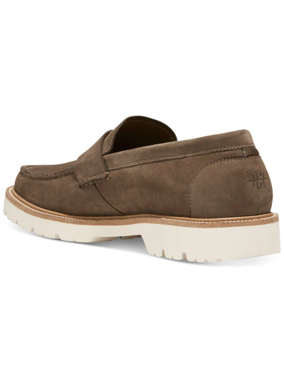 COLE HAAN Mens Brown Moc-Toe Comfort Cushioned Lightweight American Classics Round Toe Slip On Leather Loafers Shoes 12 M