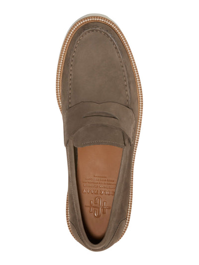 COLE HAAN Mens Brown Moc-Toe Comfort Cushioned Lightweight American Classics Round Toe Slip On Leather Loafers Shoes 8 M