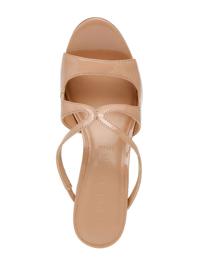 ANNE KLEIN Womens Beige Goring Cut Out Padded Anita Open Toe Sculpted Heel Slip On Dress Heeled Sandal 6.5