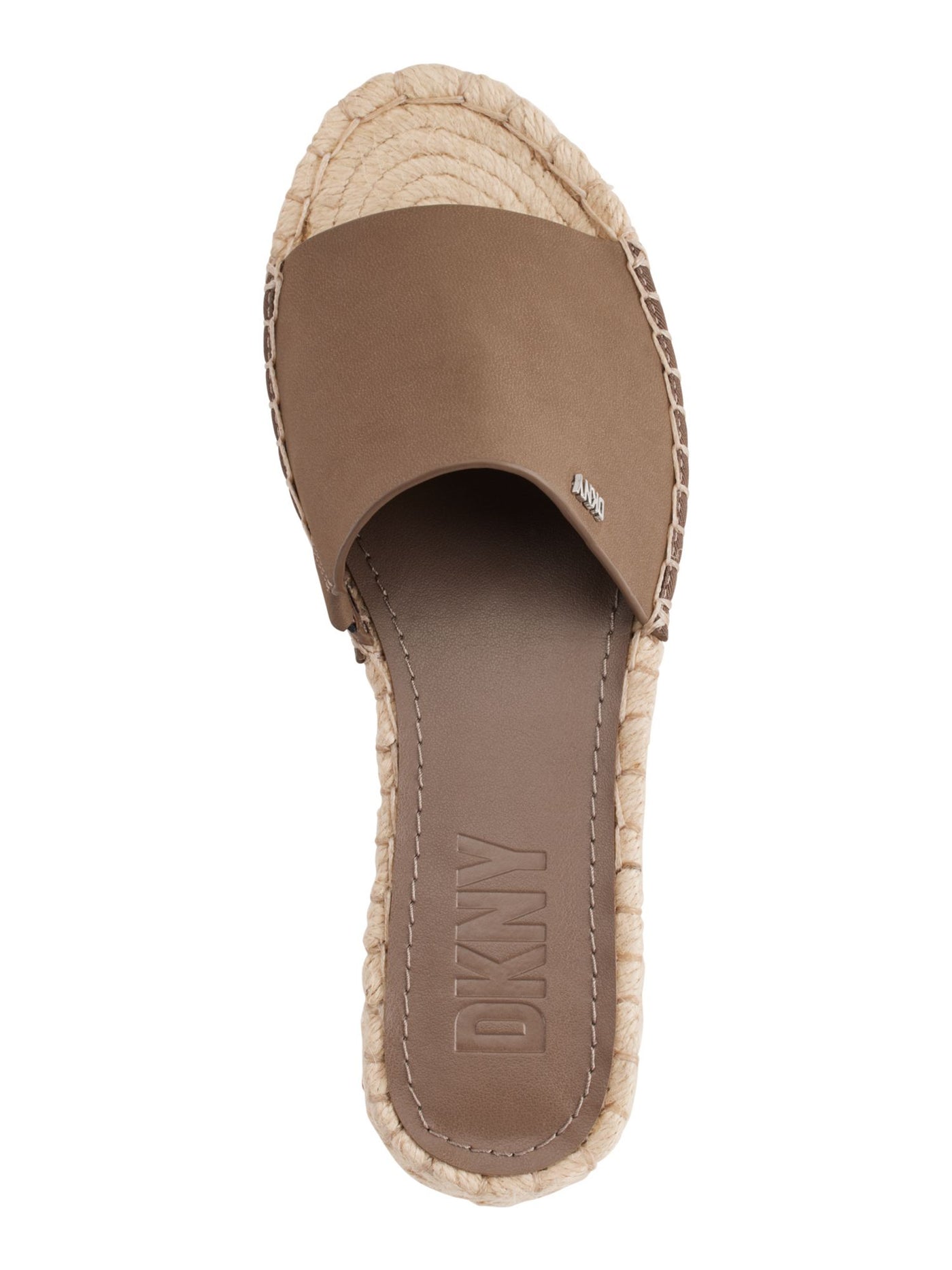 DKNY Womens Brown Padded Camillo Round Toe Platform Slide Espadrille Shoes 11 M