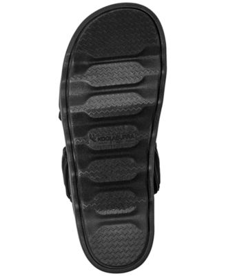 KOOLABURRA Womens Black Ruched Comfort Tayla Round Toe Platform Slip On Sandals Shoes