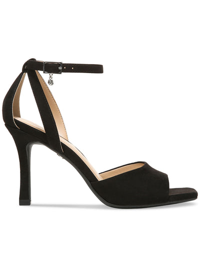 THALIA SODI Womens Black Ankle Strap Padded Delannie Square Toe Stiletto Buckle Dress Heeled Sandal 11 M