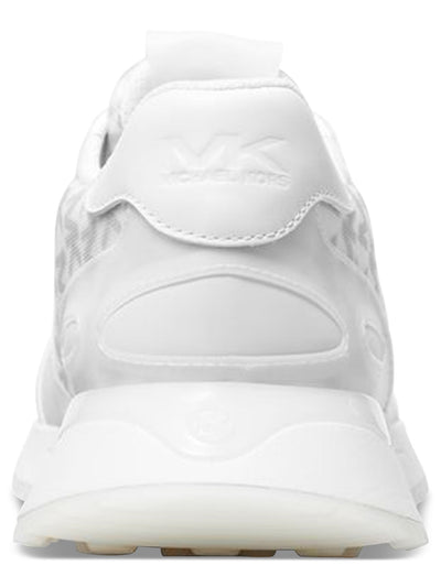 MICHAEL KORS Mens White Mixed Media Cushioned Miles Trainer Round Toe Lace-Up Sneakers Shoes 13 M