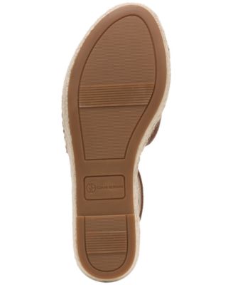 GIANI BERNINI Womens Brown 1" Platform Cushioned T-Strap Goring Caylaa Open Toe Wedge Espadrille Shoes M