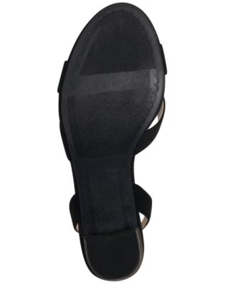 CHARTER CLUB Womens Black Ankle Strap Padded Kyraa Open Toe Block Heel Buckle Dress Sandals Shoes M
