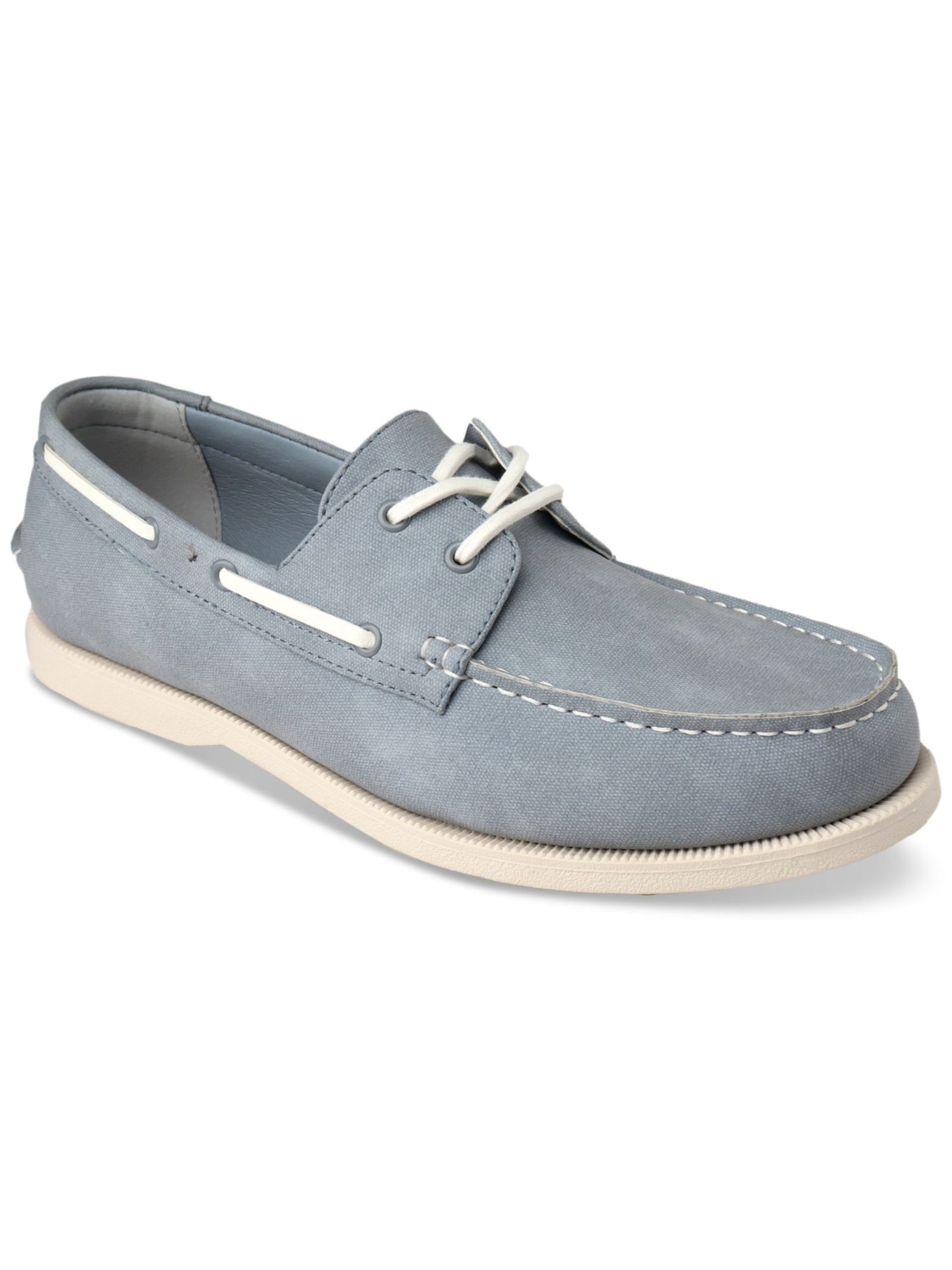 CLUBROOM Womens Light Blue Moc Toe Padded Elliot Round Toe Lace-Up Boat Shoes 12 M
