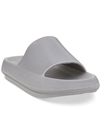 MADDEN Mens Gray Comfort Lightweight Breathable Jaxxed Round Toe Slip On Slide Sandals Shoes 8