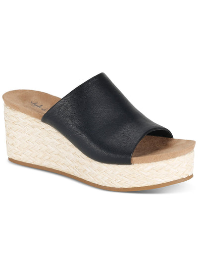 STYLE & COMPANY Womens Black Goring Comfort Larissaa Round Toe Wedge Slip On Espadrille Shoes 9 M