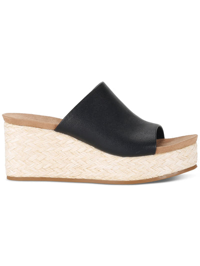 STYLE & COMPANY Womens Black Goring Comfort Larissaa Round Toe Wedge Slip On Espadrille Shoes 9 M