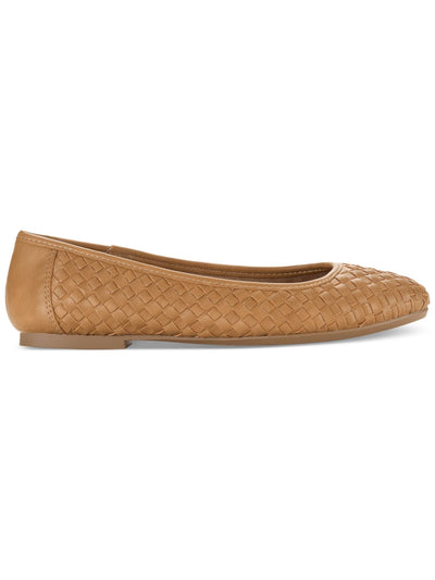 STYLE & COMPANY Womens Brown Solid Woven Padded Ariinn Round Toe Slip On Ballet Flats 5.5 M