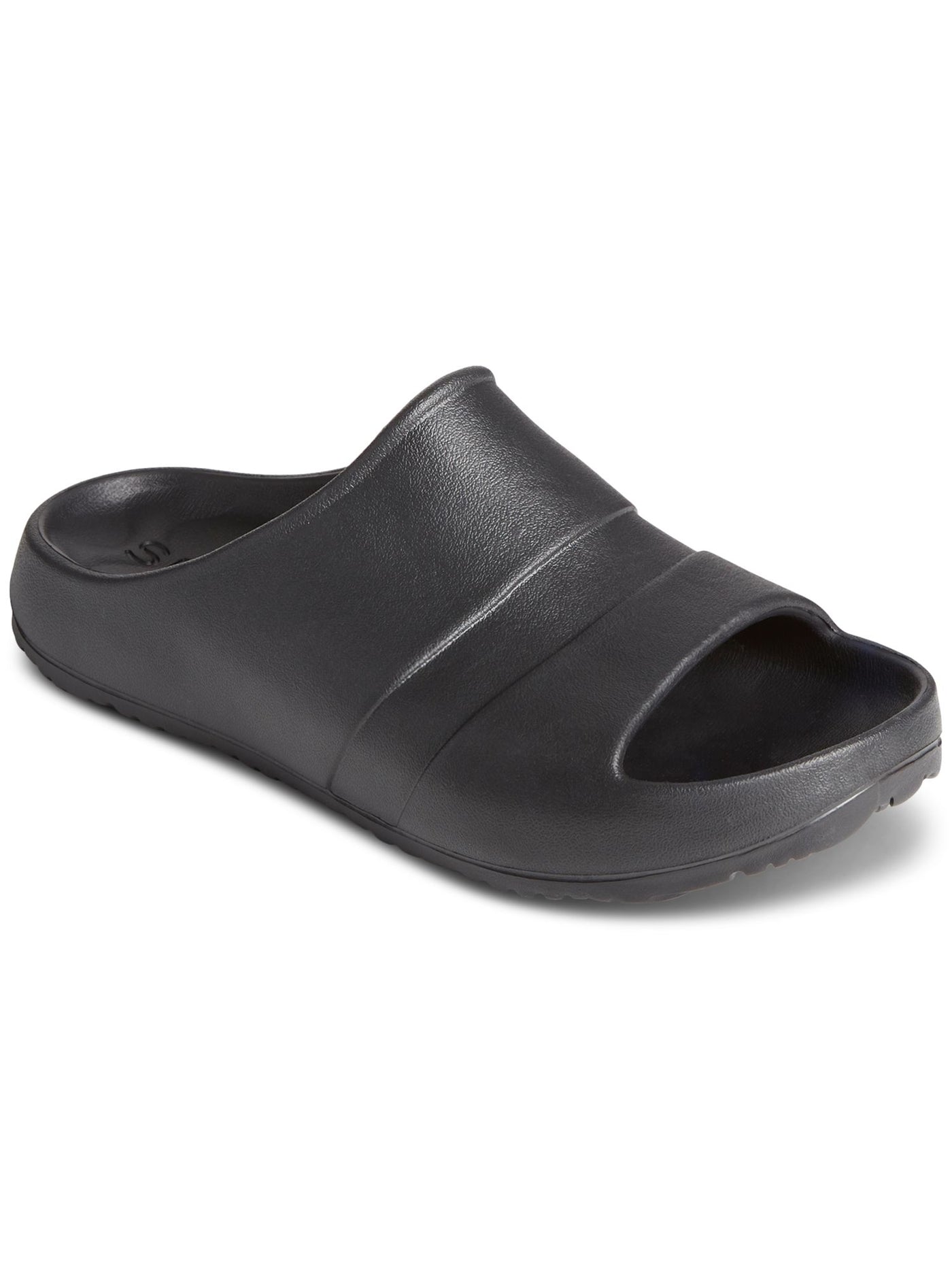 SPERRY Mens Black Padded Float Round Toe Slip On Slide Sandals Shoes 8