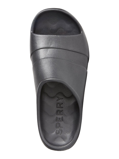 SPERRY Mens Black Padded Float Round Toe Slip On Slide Sandals Shoes 7 M