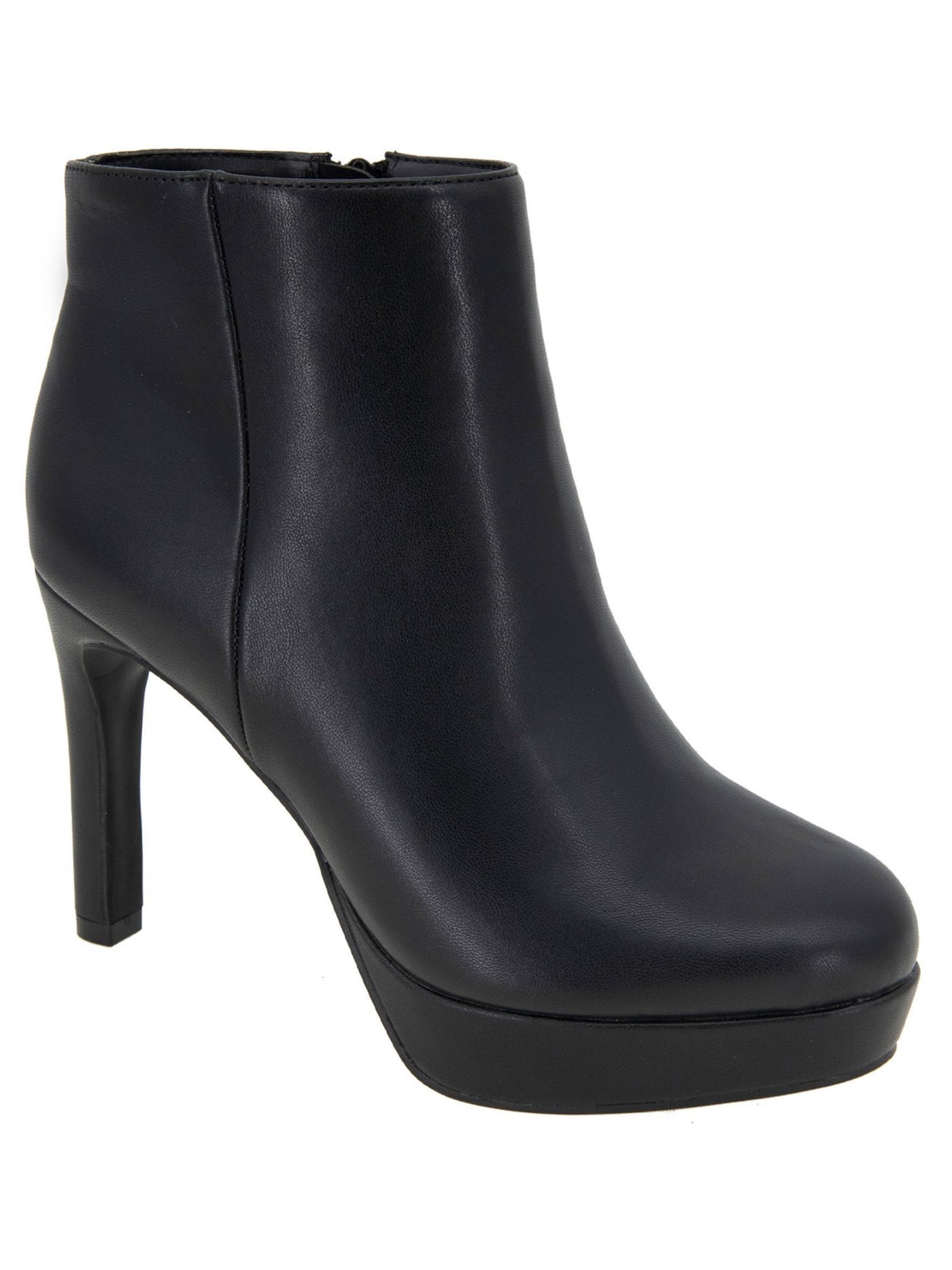BCBGENERATION Womens Black 1" Platform Padded Jeanne Round Toe Stiletto Zip-Up Heeled Boots 9.5