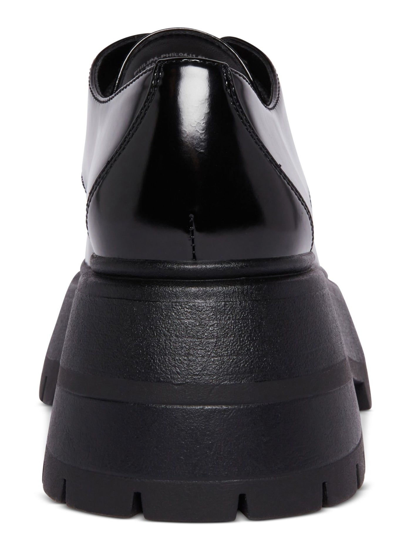 MADDEN GIRL Womens Black Leopard Print 1-1/2" Platform Apron Toe Lug Sole Padded Philipa Round Toe Lace-Up Oxford Shoes 7.5 M