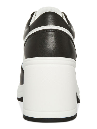 MADDEN GIRL Womens Black Color Block Padded Treaded Perforated Lug Sole Vida Round Toe Lace-Up Shootie 7.5